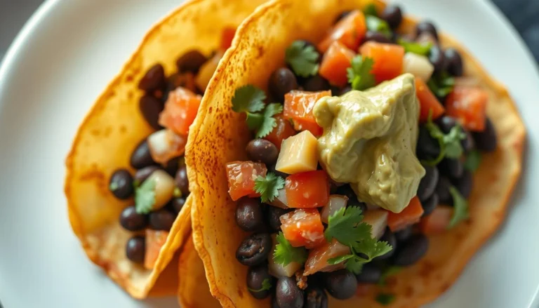 Crispy Black Bean Tacos (EASY + QUICK + Vegetarian)